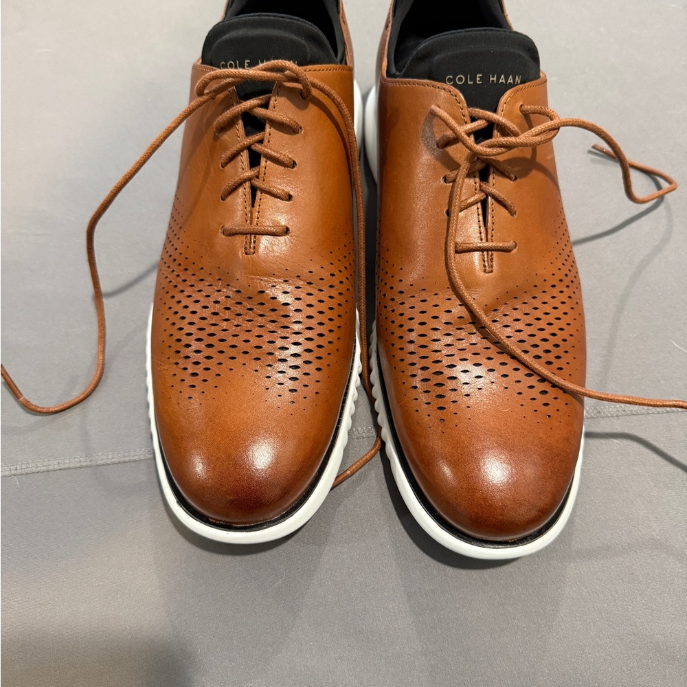 Cole Haan Brown Leather Oxfords zero grand wingtip